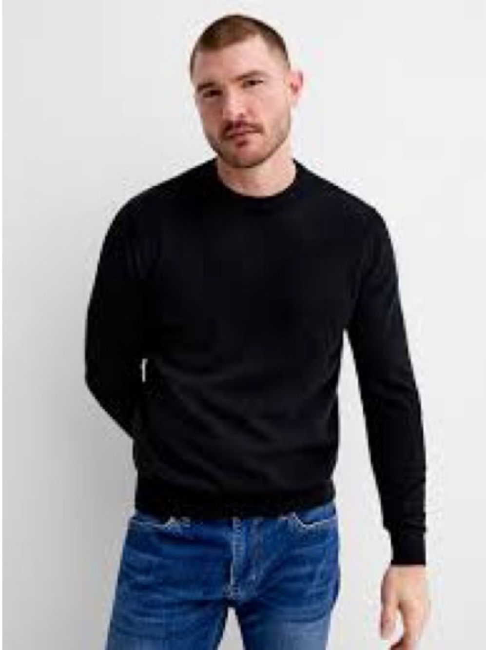 Gran sasso cashmere made in Italy Black Crewneck Sweater - Brand:
